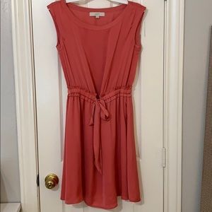 Pink drawstring dress